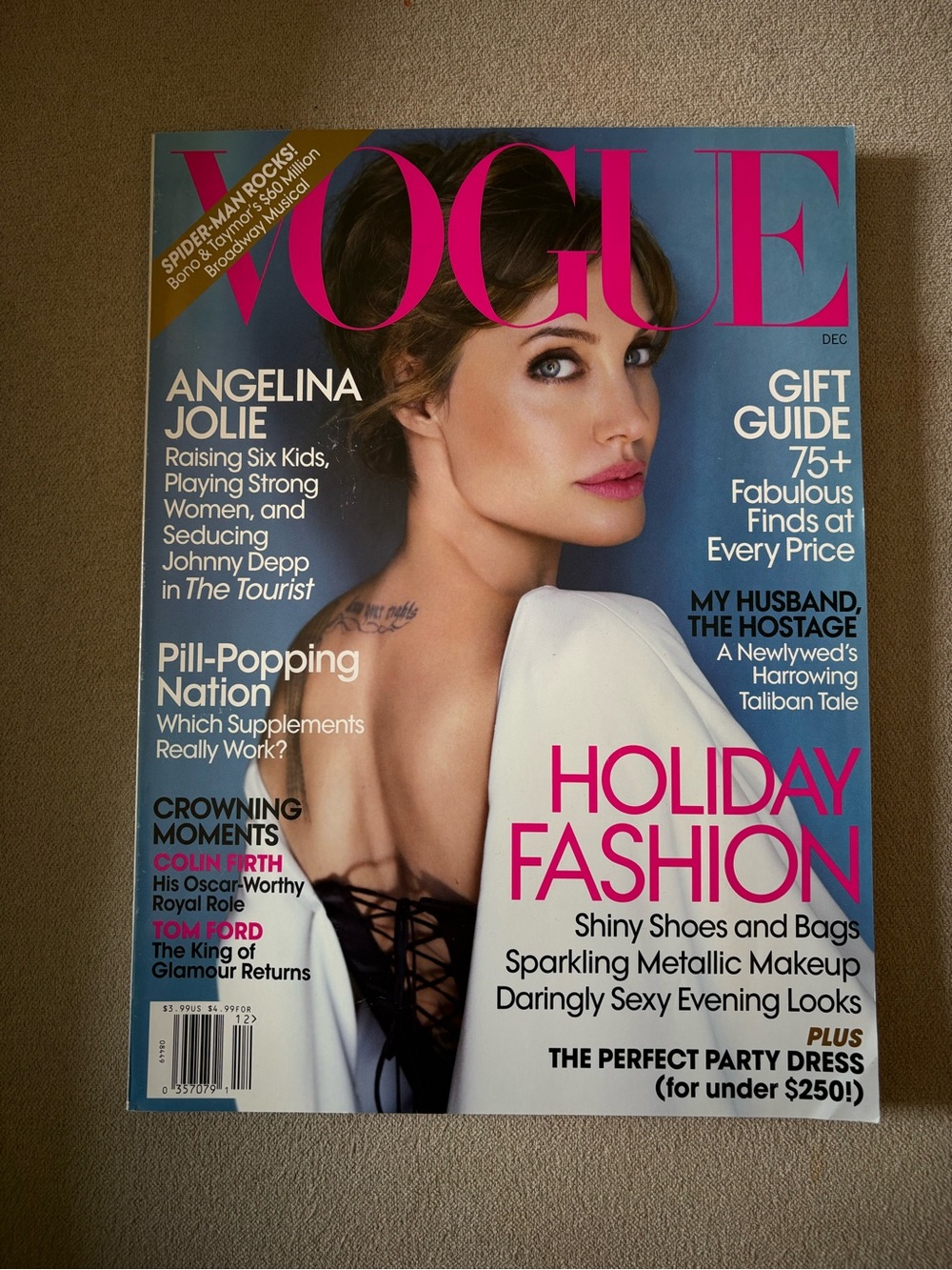 Vogue Magazine featuring Angelina Jolie December 2010